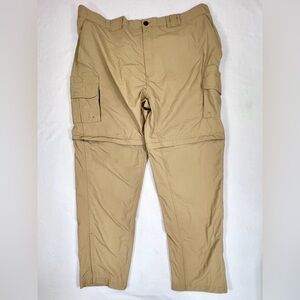 MAGELLAN OUTDOORS Men's Fishing Gear Tan Convertible Zip Up Cargo Pants Size 2XL